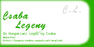 csaba legeny business card